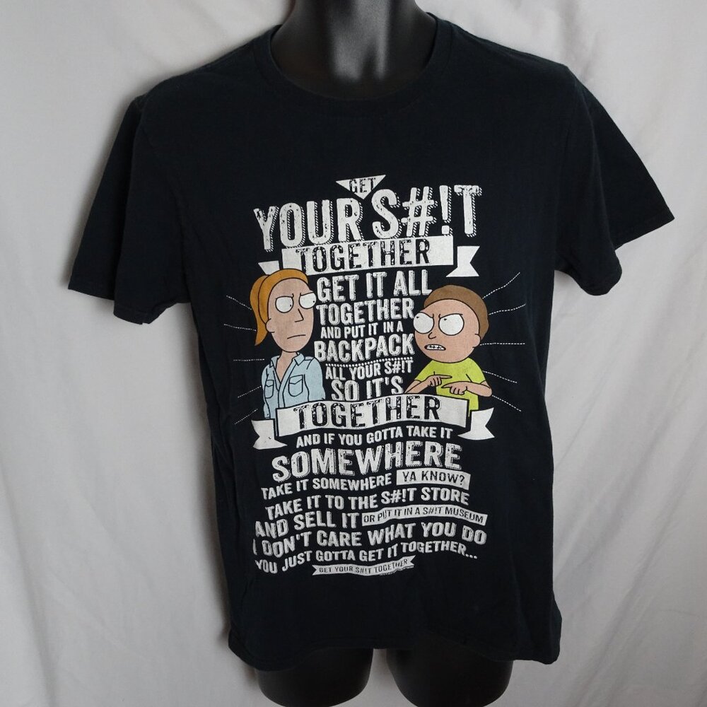 Anvil Rick & Morty Get Your S#!T Together Shirt Size M